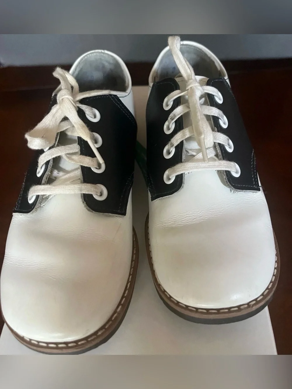 Stride Rite - Navy/White Leather Shoes Size Youth 11 D